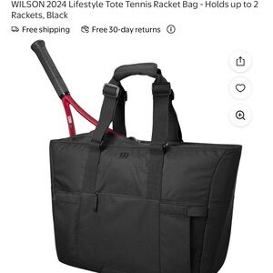 Wilson Black Lifestyle Tennis Tote